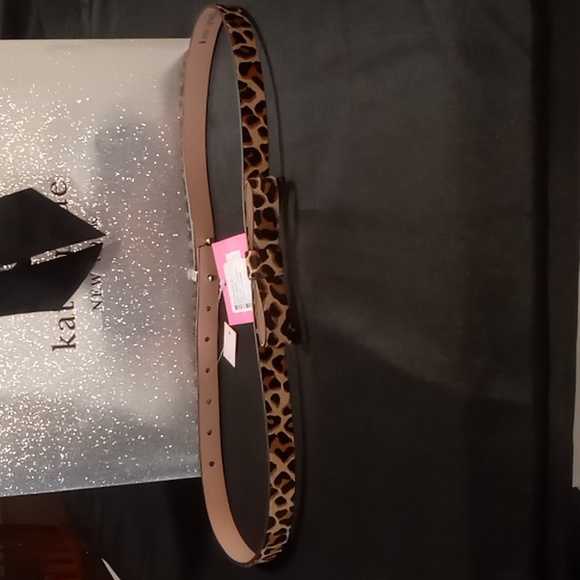 Kate Spade Lovely Leopard Bow Haircalf Belt & Big Cat Oblong Scarf Inc Gift Box - Picture 5 of 8